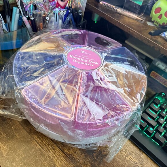 Erin Condren Large Mid Century Circles Rotating Desk Organizer NEW - Picture 6 of 6